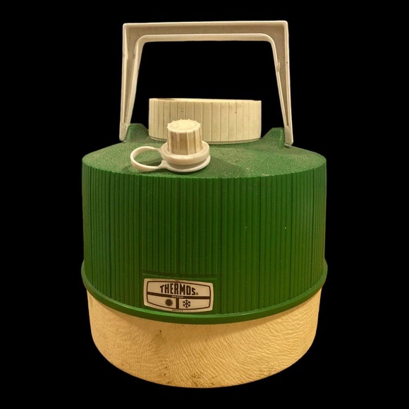 Thermos Kitchen Vintage 97s Thermos Green Plastic Picnic Water Jug Spout 1 Gallon Made Usa
